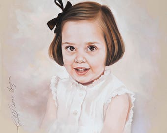Commande de portrait d’enfant au pastel, Portraits d’enfants, 19.5x19,5 pouces
