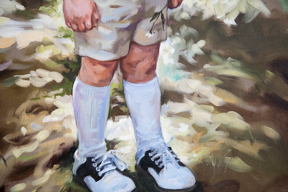 カスタム油絵肖像画、子供の肖像画、子供の絵画、油絵肖像画、子供の