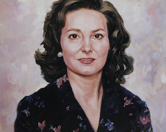 Custom Oil Portrait Painting of Woman from photography