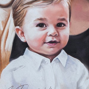 Custom Pastel Portrait from photography, Family portrait painting, Pastel painting, Portrait paintings, big size image 7
