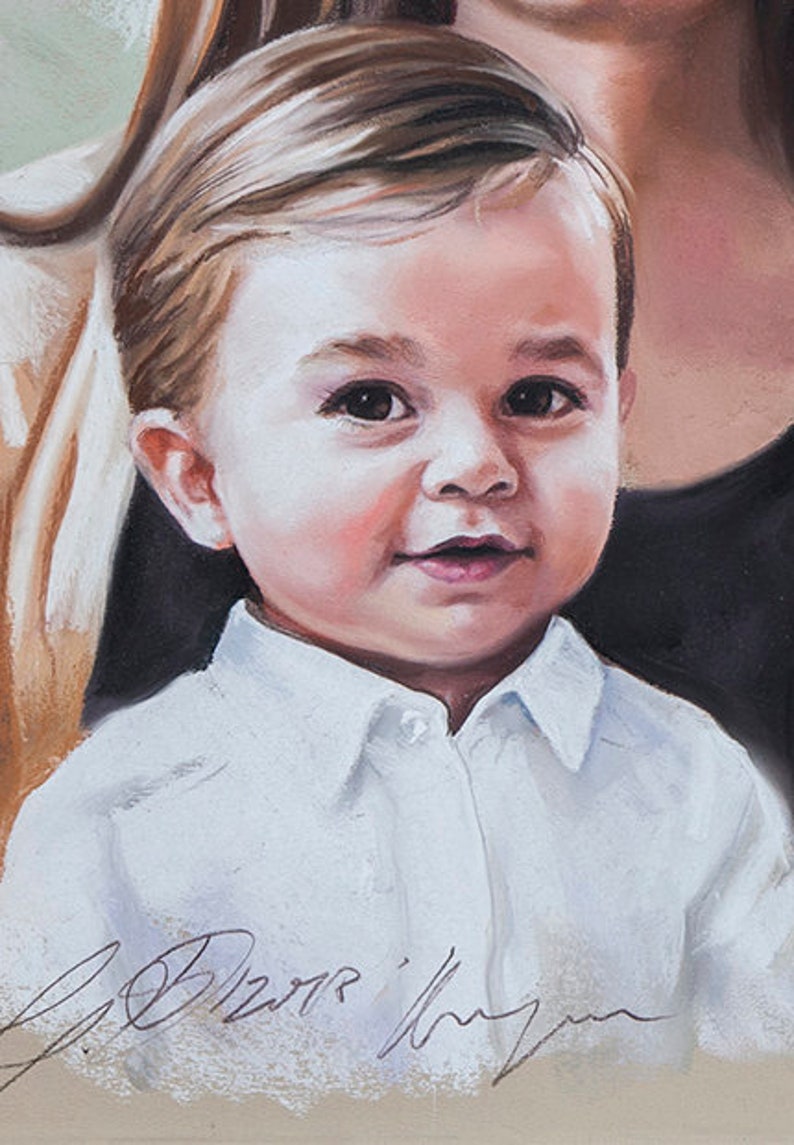 Custom Pastel Portrait from photography, Family portrait painting, Pastel painting, Portrait paintings, big size image 7