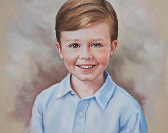 Pastel portrait, Portrait painting of a boy, Children portraits and Pastel portraits, custom portrait, Commissioned Pastel portrait