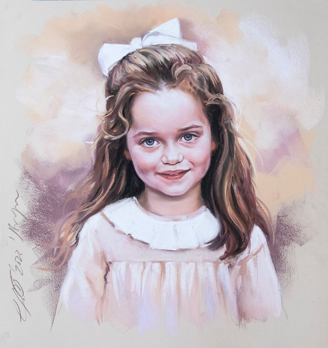 Soft Color Portrait Soft Pastel Portrait Painting, Pastel Portraits From Photography. - Etsy