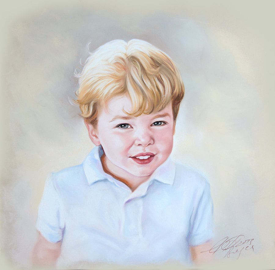 Pastel Portrait of a Child Portrait Painting - Etsy