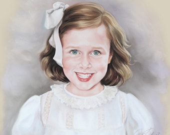 Pastel portrait painting