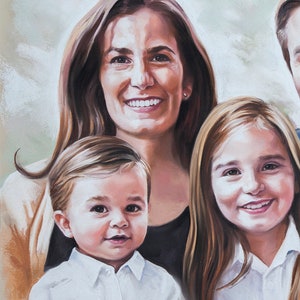 Custom Pastel Portrait from photography, Family portrait painting, Pastel painting, Portrait paintings, big size image 2