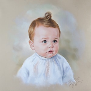 Portret chłopca, pastelowy
