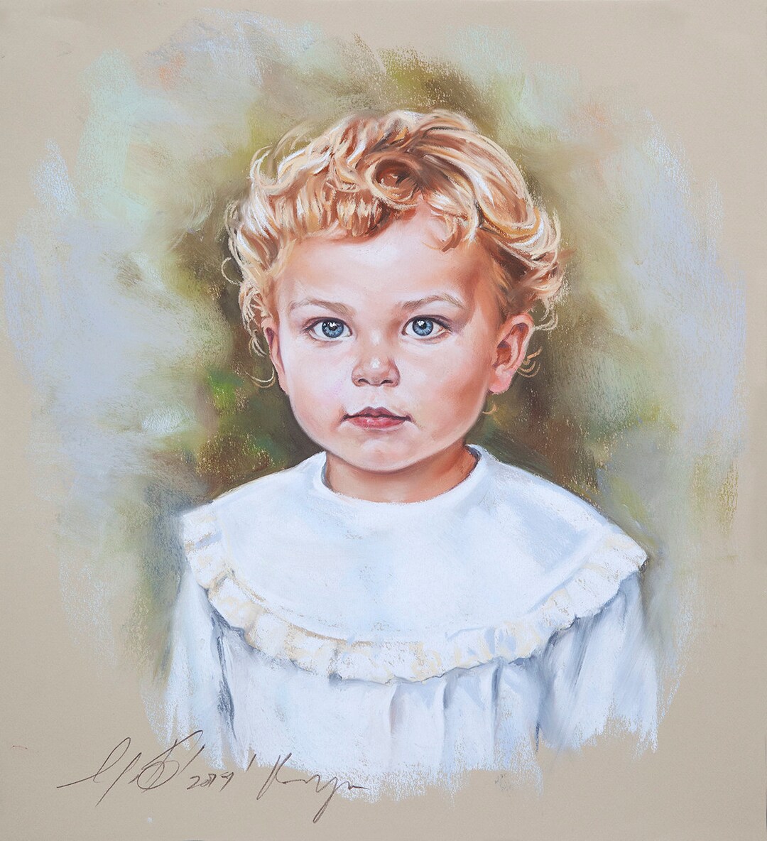 This is a Handmade Pastel Portrait. A Portrait Painting of a Nice Boy ...