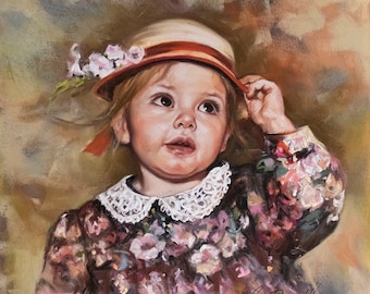 Custom Pastel Portrait from Photography, Children portraits