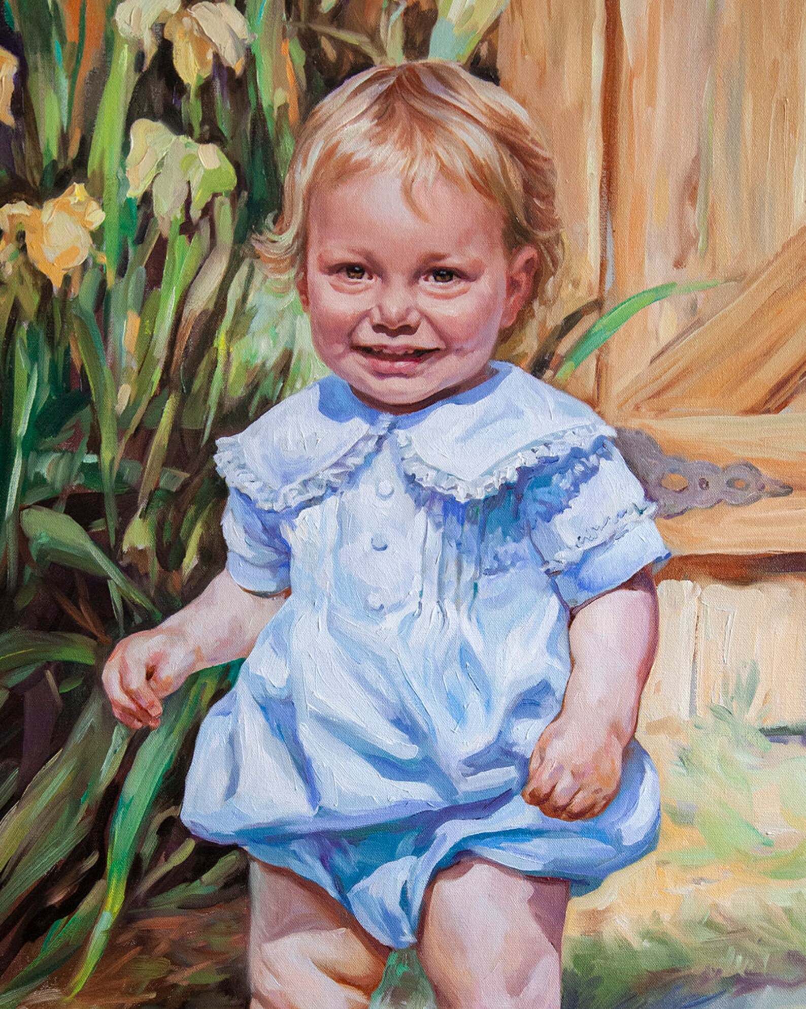 Custom Oil Portrait Portrait Painting of a Child Children Etsy