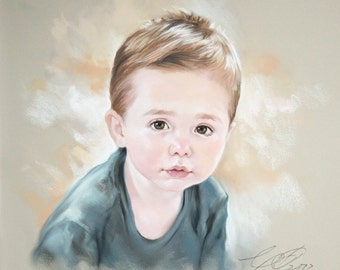 Pastell Kinderportrait aus der Fotografie