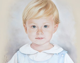 Custom pastel portrait painting/original art