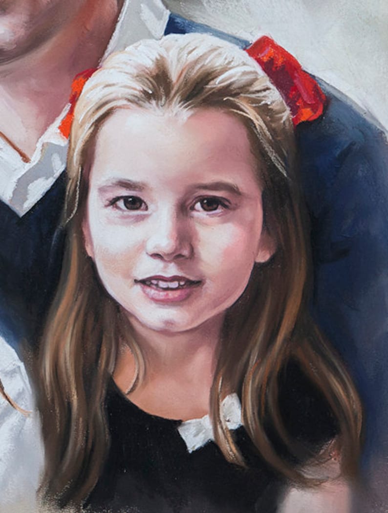 Custom Pastel Portrait from photography, Family portrait painting, Pastel painting, Portrait paintings, big size image 5