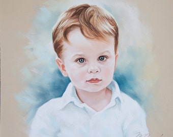 Children pastel portraits