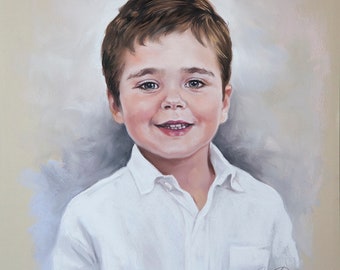 Handmade Pastel portrait, Portrait painting of a boy, Children portraits and Pastel portraits, portrait from photo