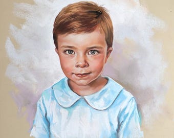 Aangepast pastelportret van fotografie, Kinderportretten