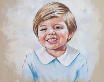 Portrait au pastel, Portraits d’enfants, Portraits de peinture