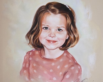 Custom Pastel Portrait, from photography. Pastel portrait of a really nice girl!