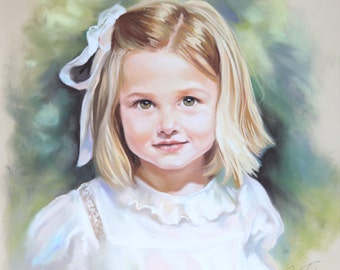 Retrato en Pastel de niña