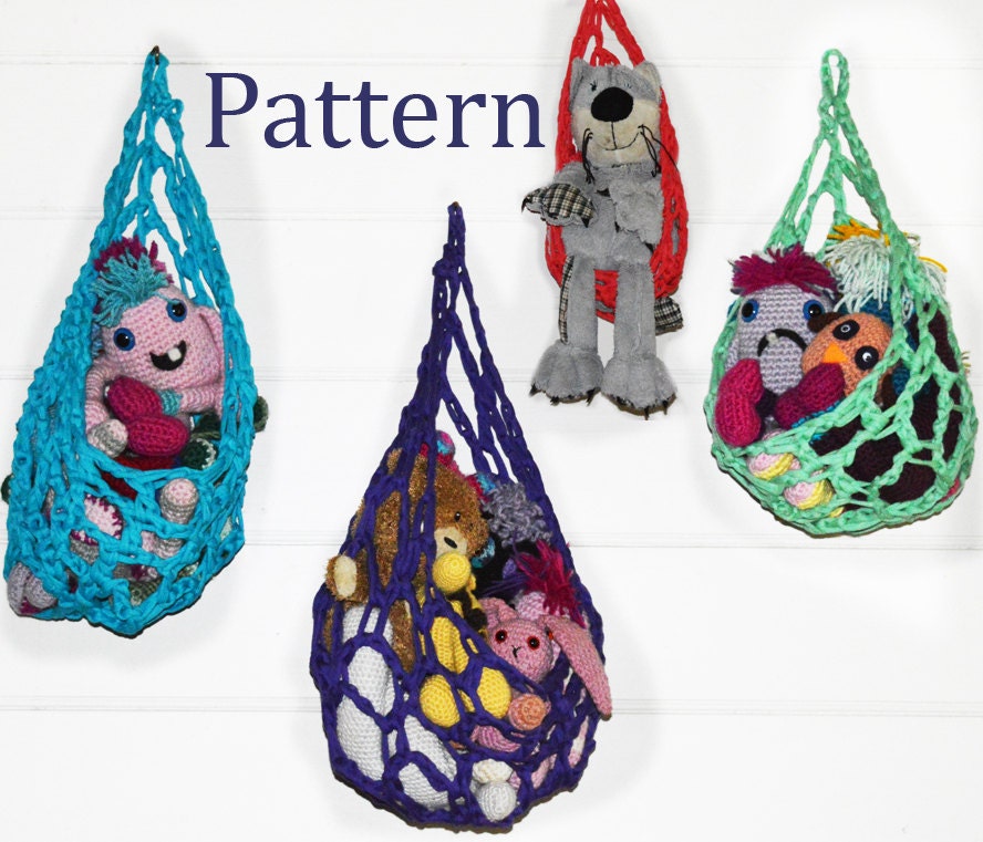 Crochet Pattern Hanging Basket Cocoon Toy Storage Solution T Shirt Yarn