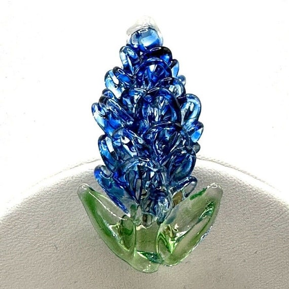 Bluebonnet Flower Glass Brooch By Hill Country Ar… - image 2