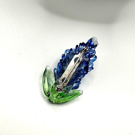 Bluebonnet Flower Glass Brooch By Hill Country Ar… - image 6