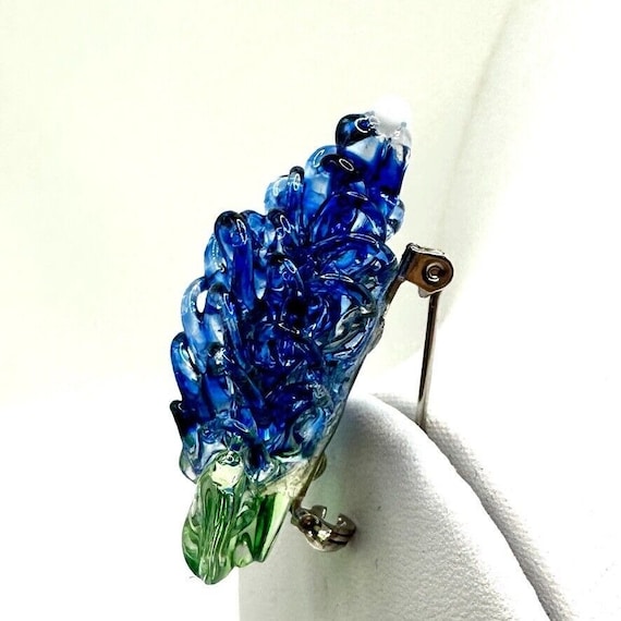 Bluebonnet Flower Glass Brooch By Hill Country Ar… - image 4