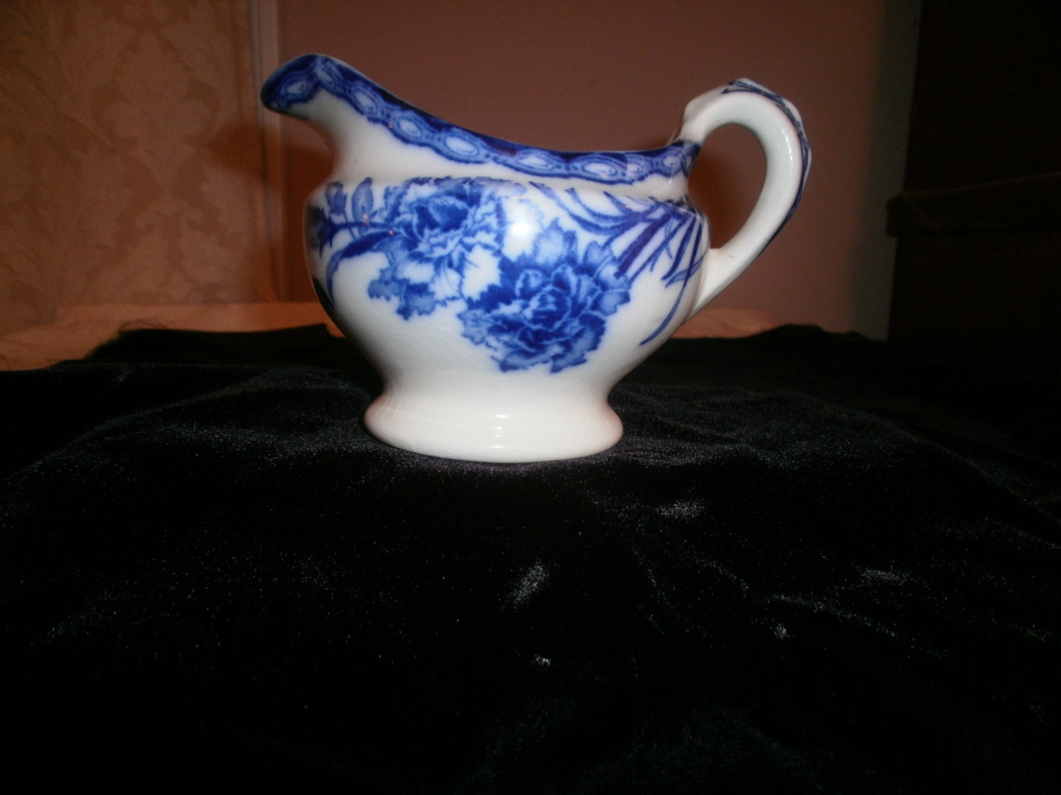 Flow Blue Creamer carnation Etsy