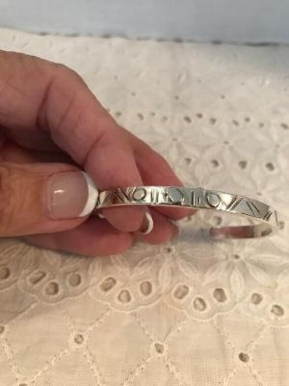 Vintage Roggio Silversmith Sterling Silver Cuff Bracelet View 4