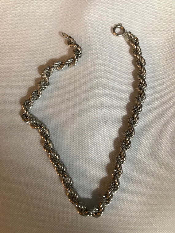 Sterling Silver Twisted Rope Design Bracelet