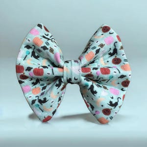 Teal Spooky Halloween Bow Tie