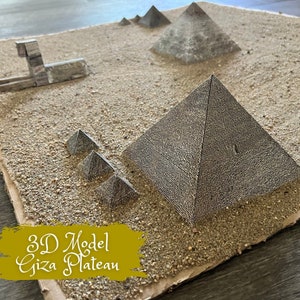 3D Model GIZA Great Pyramids Ancient Egypt Paper Diorama Model *Detailed* Ancient Wonders of the World