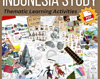 Libro de actividades de Asia en INDONESIA: ¡Actividades prácticas, modelos, experimentos y recursos de aprendizaje! *Digital*