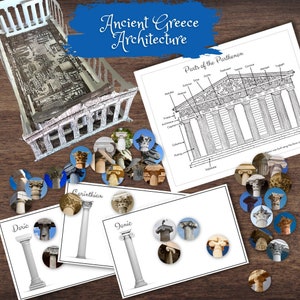 PARTENONE greco Modello 3D Grecia Antica Atene Acropoli Diorama di carta