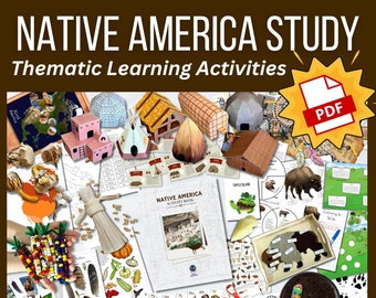 NATIVE AMERICA Educational Learning Study Digital Workbook Bundle | Activities, Printables & Crafts *Digital*