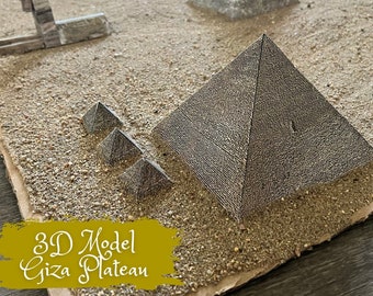 Modello 3D GIZA Grandi Piramidi Modello Diorama in carta dell'Antico Egitto *Dettaglio* Antiche meraviglie del mondo