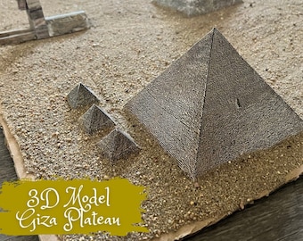 Modello 3D GIZA Grandi Piramidi Modello Diorama in carta dell'Antico Egitto *Dettaglio* Antiche meraviglie del mondo