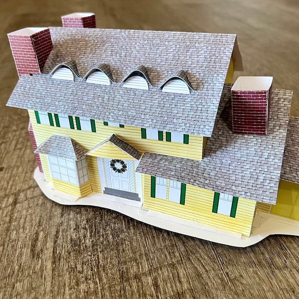 Griswold "National Lampoon's Christmas Vacation" Inspiré 3D Paper Model House Diorama *Téléchargement numérique* w/Instructions