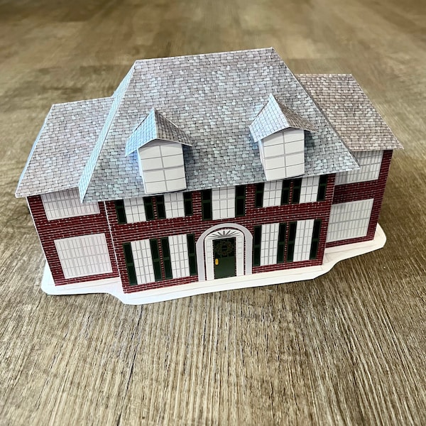 McCallister "Home Alone" Inspired 3D Paper House Model Diorama *Digital Download* w/Instructions