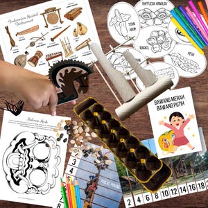 INDONESIA Asia Cultural Crafts & Activities | Congkak, Angklung, Kuda Lumping