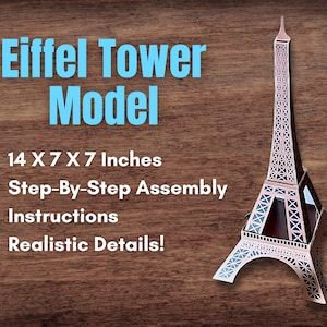 Modèle TOUR EIFFEL en papier imprimable 3D - France Diorama français avec instructions !
