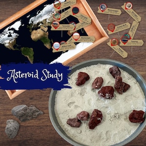 Interaktive ASTEROID Hands-on Map Pinning Geographie & Experiment