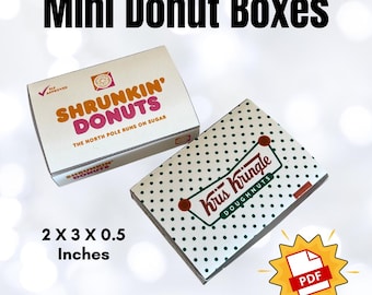 Cajas de donas para elfos en miniatura / Kit de accesorios para casa de muñecas y elfos navideños con instrucciones de montaje paso a paso