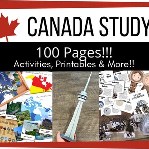 CANADA Canadian North America Continent Study | Activities, Crafts & Printables!