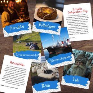 ISLANDA Schede informative sulle feste islandesi - Feste e celebrazioni norvegesi vichinghe a COLORI