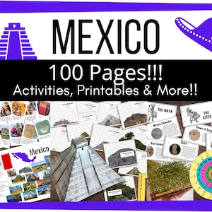 Mexican MEXICO Country Unit Study | Mesoamerica History, Activity & Printables!