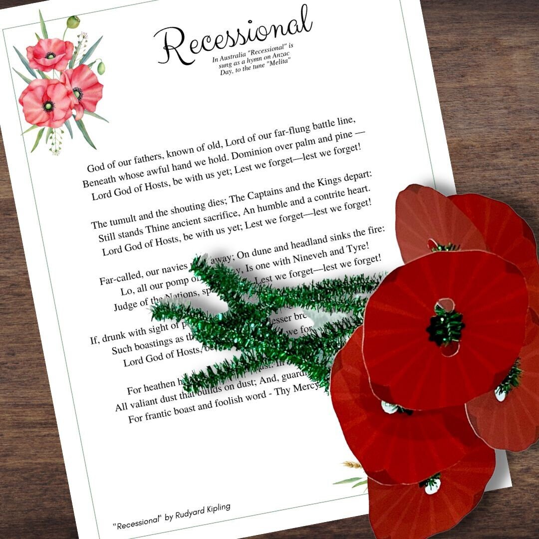 Australia ANZAC DAY Bouquet Craft & Recessional Poem Poster - Etsy UK