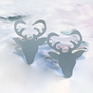 Silver Stag Head Cufflinks
