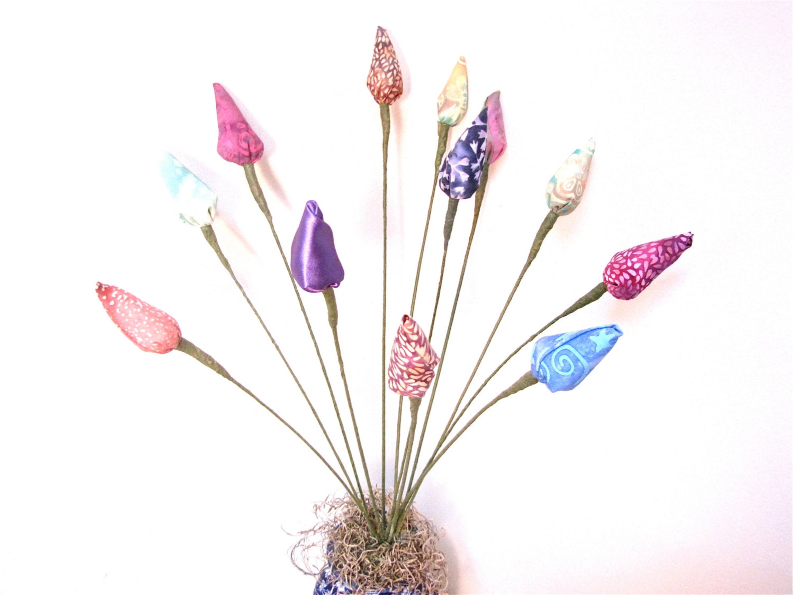 Thai Lotus Buds Fabric Flowers A Beautiful Etsy