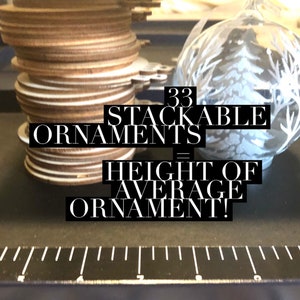 Ornament- JW3 #2 (L) Perfect for Mailing- 33 stackable ornaments equal the height of one average ornament- Lightweight- Free Gift Pouch-